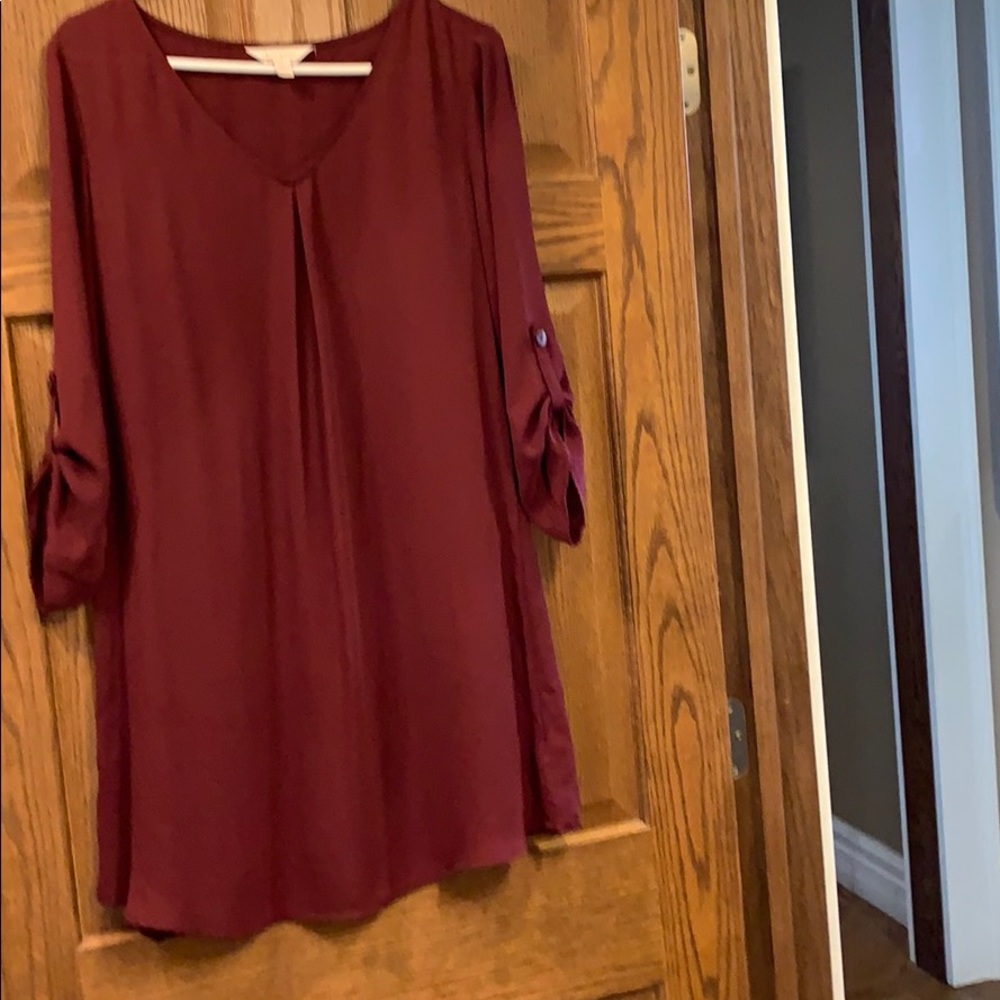 Maroon day to night dress